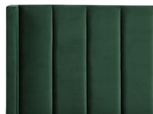 Zöld bársony franciaágy 180 x 200 cm VILLETTE