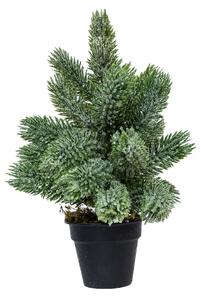 Mini műfenyő cserépben 22 cm Kicsit havas