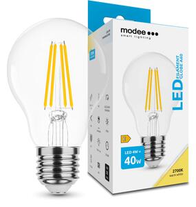 LED lámpa , égő , izzószálas hatás , filament , E27 foglalat , A60 , 4 Watt , meleg fehér , Modee