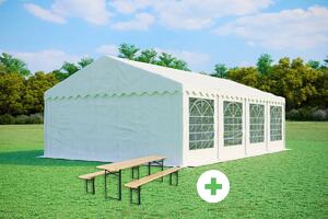 Partysátor 5x8 m STANDARD SZETT – sátor + sörsütő szettek szín fehér