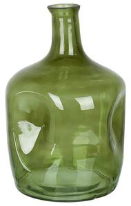 Zöld üveg virágváza 30 cm KERALA