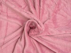 Rózsaszín mikroplüss lepedő 180x200 cm