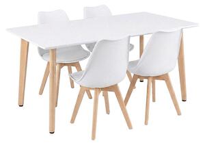 Silla 150 4+1 étkező garnitúra fehér-fehér