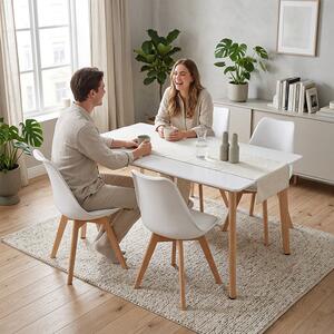 Silla 150 4+1 étkező garnitúra fehér-fehér