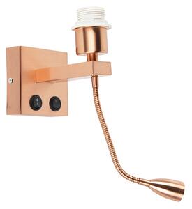 Modern fali lámpa réz flexibilis karral - Brescia Combi