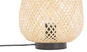 Világos bambusz asztali lámpa 30 cm BOMU