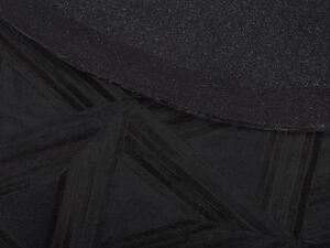 Fekete bőrszőnyeg ⌀ 140 cm KASAR
