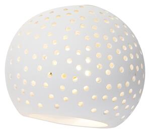 Vintage gömb alakú fali lámpa fehér vakolat - Blur