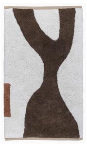 Fehér-barna mosható pamut szőnyeg 50x80 cm Figura – Mette Ditmer Denmark