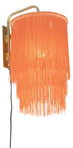 Keleti fali lámpa arany rózsaszín árnyalatú rojtokkal - Franxa