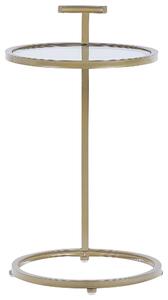 Arany Kisasztal Üveglappal ⌀ 40 cm SHELBY