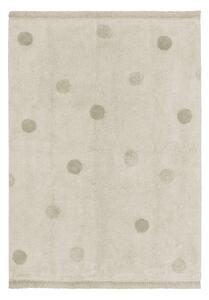 Khaki-krémszínű mosható kézi szövésű pamut gyerek szőnyeg 120x160 cm Hippy Dots Olive – Lorena Canals