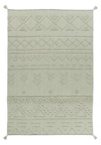 Világoszöld mosható kézi szövésű pamut szőnyeg 140x200 cm Tribu Olive – Lorena Canals