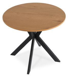 LAUREN étkezőasztal 90 cm aranytölgy/fekete