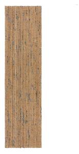 Kék-natúr színű kézi szövésű juta futószőnyeg 60x300 cm Jute Boucle Blue – Flair Rugs