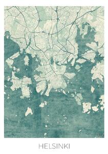 Helsinki Térképe, Hubert Roguski, (30 x 40 cm)