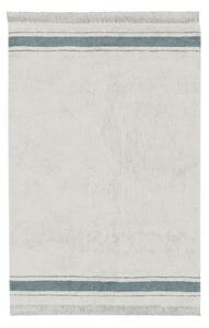Kék-krémszínű mosható kézi szövésű pamut szőnyeg 140x200 cm Gastro Vintage Blue – Lorena Canals
