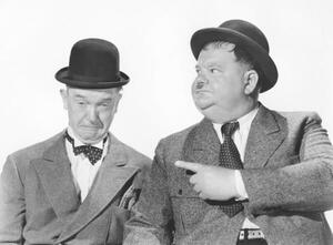 Művészeti fotózás Stan Laurel &nd Oliver Hardy - The Big Noise, (40 x 30 cm)