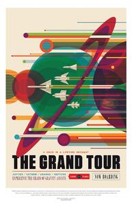 Illusztráció The Grand Tour (Retro Planet Poster) - Space Series (NASA), (26.7 x 40 cm)