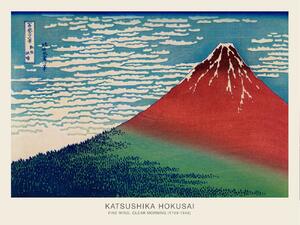 Illusztráció Fine Wind, Clear Morning (Mt Fuji Japan)- Katsushika Hokusai, (40 x 30 cm)