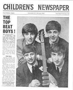 Művészeti fotózás The Beatles, front page of 'The Children's Newspaper', December 1963, English School,, (35 x 40 cm)
