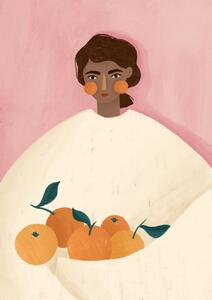 Illusztráció The Woman With the Oranges, Bea Muller, (30 x 40 cm)