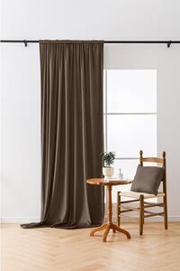 Barna sötétítő függöny VELVET 140x270 cm Felfüggesztés: Hullámos sínszalag