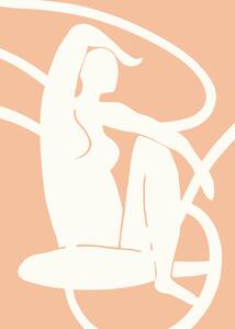 Illusztráció Pictufy Studio Woman Line Peach Fuzz, Pictufy Studio, (30 x 40 cm)