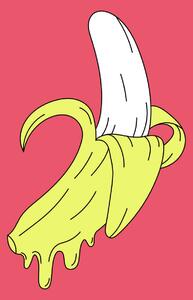 Illusztráció Melting Pink Banana, jay stanley, (26.7 x 40 cm)