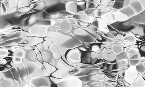 Művészeti fotózás Abstract Fluid Black and White Flowing, oxygen, (40 x 24.6 cm)