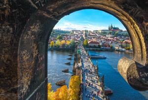 Művészeti fotózás Charles Bridge, Prague, Lichtwolke, (40 x 26.7 cm)