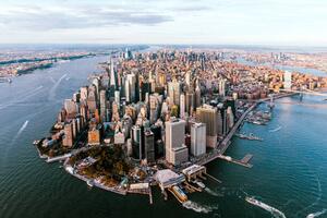 Művészeti fotózás Aerial view of Loser Manhattan skyline,, Alexander Spatari, (40 x 26.7 cm)