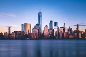 Művészeti fotózás Freedom Tower and Lower Manhattan from New Jersey, cmart7327, (40 x 26.7 cm)