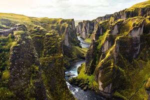 Művészeti fotózás Fjadrargljufur canyon in Iceland, Stefan Cristian Cioata, (40 x 26.7 cm)