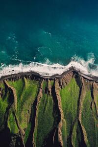 Művészeti fotózás Cliff edge and the Atlantic ocean, Abstract Aerial Art, (26.7 x 40 cm)
