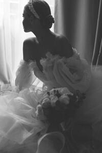 Művészeti fotózás cheerful bride - stock photo, Serhii Mazur, (26.7 x 40 cm)