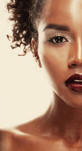 Művészeti fotózás attractive african american woman closeup portrait, Cheschhh, (22.5 x 40 cm)