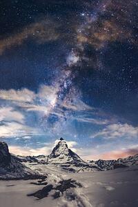 Művészeti fotózás Matterhorn and Milky way, Pathara Buranadilok, (26.7 x 40 cm)
