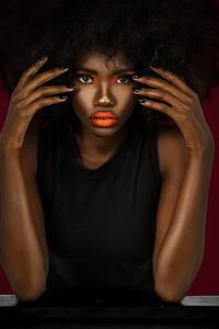 Művészeti fotózás Clean & Serene Black Lady With, Phil Halfmann, (26.7 x 40 cm)