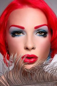 Fotográfia Redhead covergirl, olgaecat, (26.7 x 40 cm)