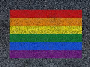 Fotográfia Rainbow drawn LGBT pride flag, mirsad sarajlic, (40 x 30 cm)