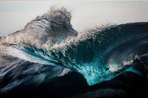 Művészeti fotózás Extreme close up of thrashing emerald ocean waves, Philip Thurston, (40 x 26.7 cm)