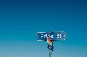 Művészeti fotózás American road sign displaying 'Pride Street', Catherine Falls Commercial, (40 x 26.7 cm)
