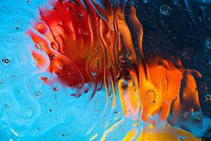 Fotográfia Red, orange, blue, yellow colorful abstract, Alexander Shapovalov, (40 x 26.7 cm)