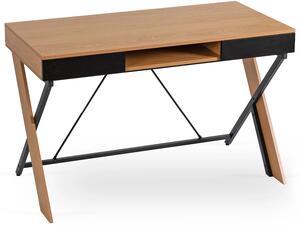 REA íróasztal120 cm, arany tölgy/fekete