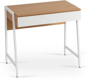 MORI íróasztal 84 cm tölgy/fehér
