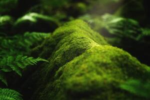 Fotográfia Closeup shot of moss and plants, Wirestock, (40 x 26.7 cm)