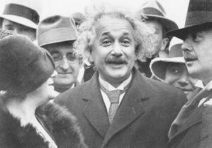 Fotográfia Albert Einstein and his wife Elsa Lowenthal, Unknown photographer,, (40 x 26.7 cm)
