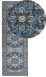 Szürke és kék futószőnyeg 80 x 240 cm KOTTAR
