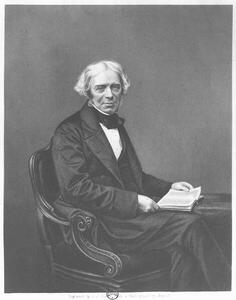 Fotográfia Portrait of Michael Faraday (1791-1867) engraved by D.J. Pound from a photograph (engraving), Mayall, John Jabez Edwin Paisley (1813-1901), (30 x 40 cm)